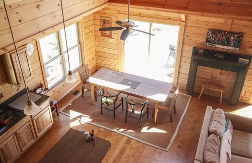 Fletcher Cabin | Inviting 3BR Log Cabin with Ocean View and Cozy Loft