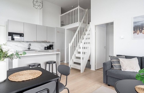 Tampere Apartment | Spacious 3BR Penthouse Loft in Historical Amuri