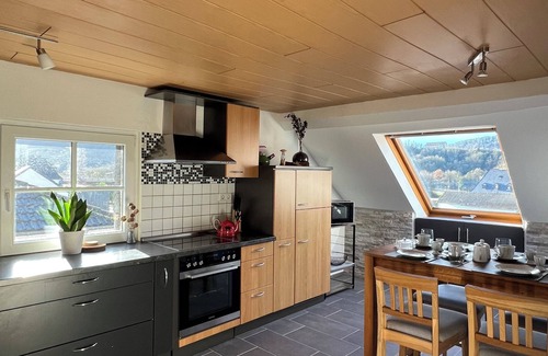 Saarburg Apartment | Charming 2-Floor Apartment with Castle View & Pool Access