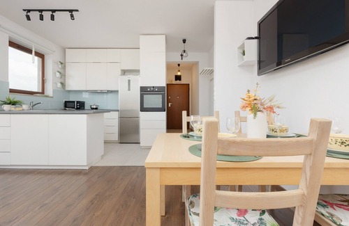 Bielany Apartment | Spacious Apartment with Parking and Family-Friendly Amenities