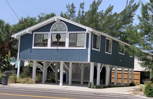 Indian Shores House | Pet-Friendly Beach House with Ocean View Steps to the Gulf