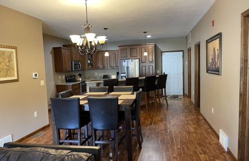 Arnolds Park Condo | Family Friendly Retreat with Pool and Spa Amenities