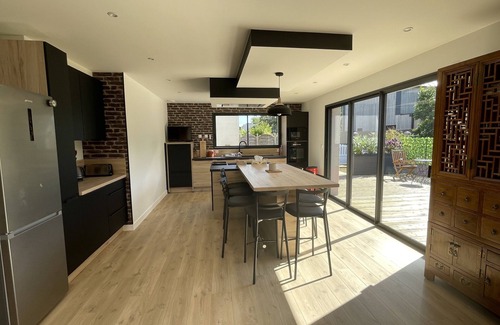 Agon-Coutainville House | Bright Villa Steps from the Beach with Pool & Ocean Views