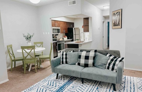 South Side Apartment | Inviting 2-Bedroom Retreat Nestled Among Shaded Oaks