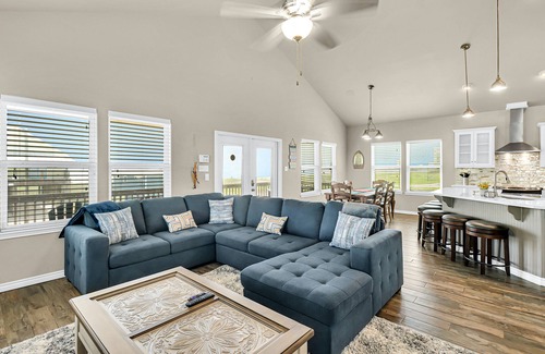 North Beach House | Oceanfront Gulf View Home with Enclosed Yard & Balconies