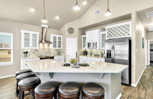 North Beach House | Oceanfront Gulf View Home with Enclosed Yard & Balconies