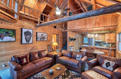 Island Park House | Spacious Log Cabin Retreat with Game Room & Hot Tub Near Island Park, Idaho