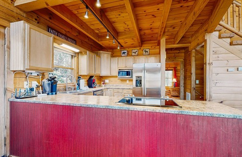 Sylva Cabin | Inviting Log Cabin with Mountain Views, Hot Tub & Sauna