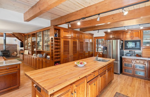 Forest Ranch Cabin | Elegant Woodland Cabin with Pool & Chef's Kitchen