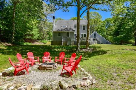 Marstons Mills House | Cozy Stone Fire Pit Retreat with Game Room & Pet Friendly