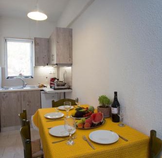 Elia Apartment | Pet-Friendly Spathies: Family-Oriented with Kitchen Amenities