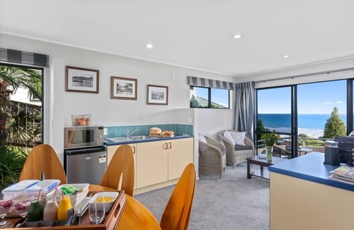 Ohope Apartment | Stunning Ohope Beach Views with Pool and Family Amenities