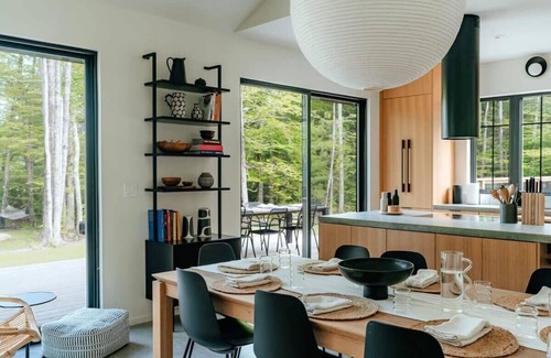 Forestburgh Cabin | Modern Lakefront Spirit Cabin with Pool, Sauna & Hot Tub