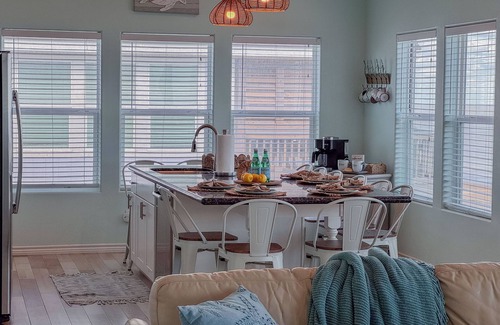Port Bolivar House | Beachfront Bliss: 3BR Escape Steps from the Ocean