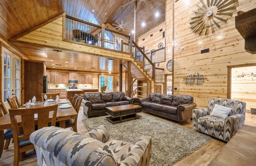 Hochatown Cabin | Ideal SplashTime Lodge: 4 BR With Private Pool & Spa