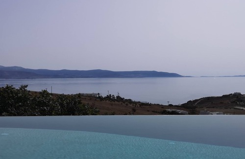 Piso Livadi Villa | Breathtaking Aegean Sea Views with Pool & Spa Amenities
