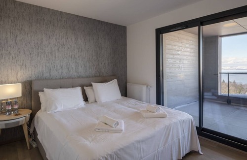 Evian-les-Bains Apartment | Experience Splendide T4 with Pool and Mountain Views