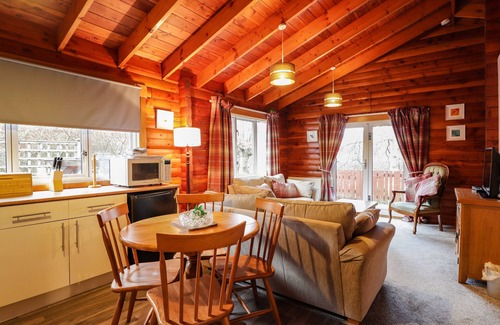 Marybank Cottage | Pet-Friendly Spruce Lodge with Garden in Strathpeffer