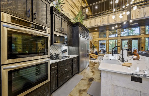 Pickens Cabin | Experience Stallion: Creekside Retreat with Hot Tub & Game Room