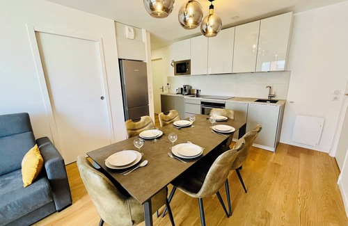 Deauville City Centre Apartment | Oceanfront Escape with Balcony and Convenient Parking