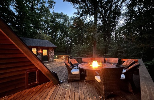 Etters Cabin | Experience Star Gazer A-Frame Cabin with Spa & Hot Tub