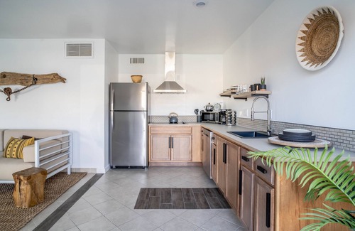 Desert Hot Springs Apartment | Starlit Nights Getaway: Pet-Friendly Retreat with Spa