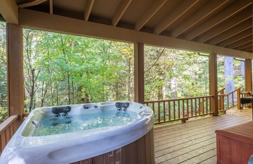 Rhododendron Cabin | Moose Manor: Unwind with Spa and Breakfast Delights
