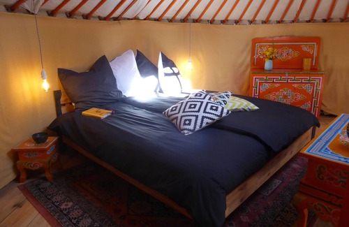 Peyrat-le-Chateau Bed & Breakfast | Unique Yurt Stay at Ferme des Ânes with Spa & Pool Access