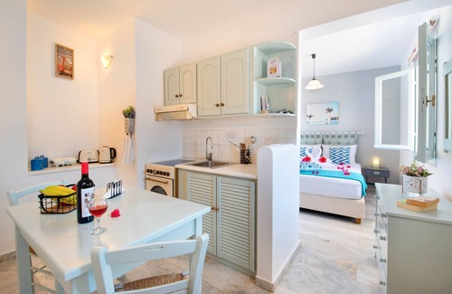 Gaios Apartment | Cozy Sterna Studio: Steps from Gaios Amenities & Ocean View