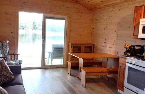Bradford Cabin | Pet-Friendly Log Cabin Retreat at Lamoka Lake