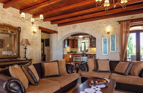 Eletherna Villa | Picturesque Stone Villa with Private Pool & Ocean View