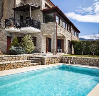 Arachova Apartment | Stone Villa Retreat with Private Pool in Arachova