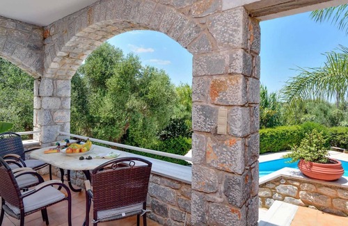Pylos-Nestoras Villa | stone villa w/ pool + garden,short walk to village