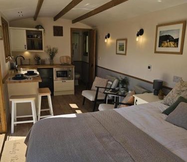 Lumbutts House | Inviting Stoodley View Shepherd Huts with Hot Tub Access