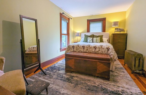 Halcottsville House | Streamside Victorian Escape with Hot Tub & Outdoor Shower
