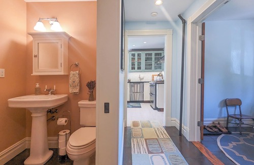 Halcottsville House | Streamside Victorian Escape with Hot Tub & Outdoor Shower