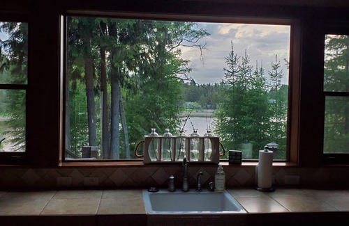 Comeback Bay House | Inviting Lakefront Retreat with Hot Tub & Ocean Views