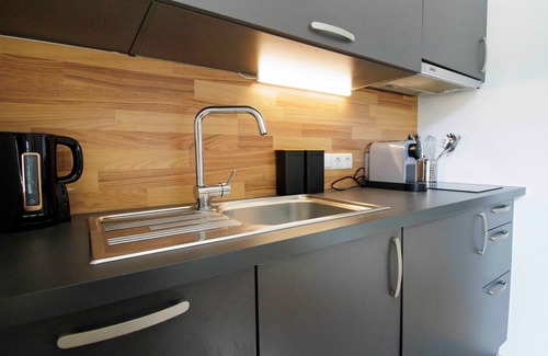 Prutz Apartment | Studio 4 in Haus Rose: Cozy and pet-friendly.