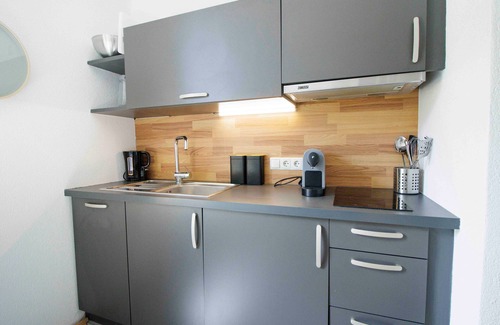 Prutz Apartment | Studio 4 in Haus Rose: Cozy and pet-friendly.