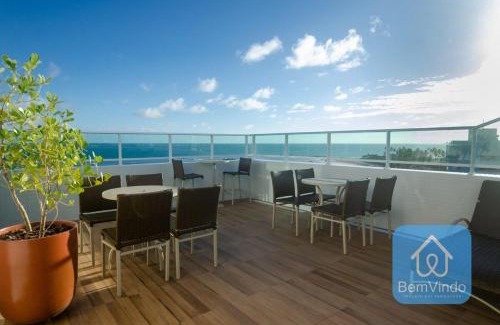 Piata Apartment | Beachside Studio with Ocean View at Piatã - Family Friendly