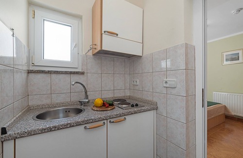 Sukosan Apartment | Oceanfront Studio Apartment Ruzmarin with Kitchen Amenities