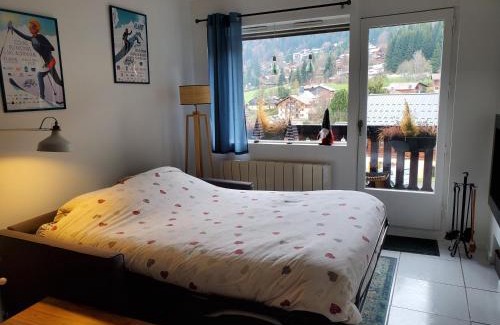Les Carroz-d'Araches Apartment | Inviting Studio with Balcony and Fireplace - Grand Massif