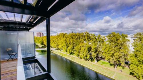 Neudorf Ouest Apartment | Stylish Studio with Terrace at DOCKS - Rated 8.7/10
