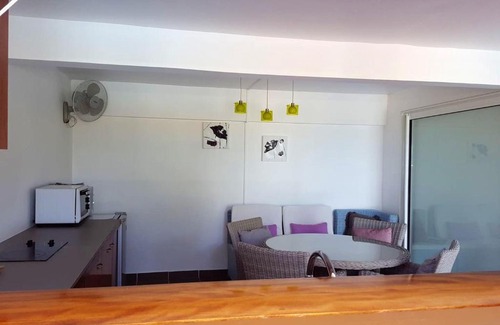 Bouillante Apartment | Seaside Studio with Pool & Garden, Steps from the Beach