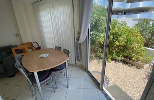 Le Barcares Apartment | Cozy Studio Cabine with Terrace Steps from the Beach