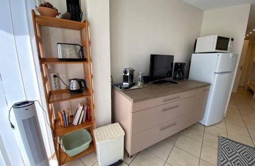 Le Barcares Apartment | Cozy Studio Cabine with Terrace Steps from the Beach