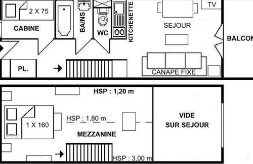 Les Saisies Apartment | Cozy Studio Cabine Mezzanine in Centre Station, 4 Guests