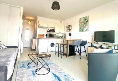 Fort-Mahon-Plage Apartment | Oceanfront Studio DUNES de NALA with Balcony & Ocean View