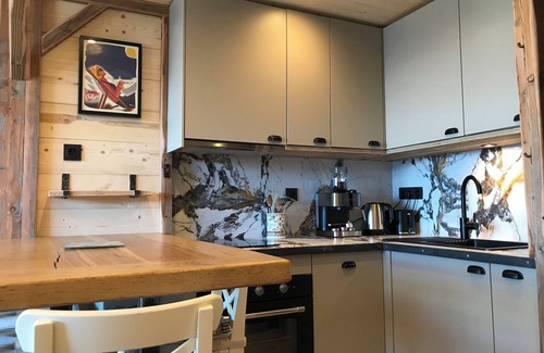 Saint-Francois-Longchamp Apartment | Inviting Studio Esprit Chalet with Spa and Hot Tub Access
