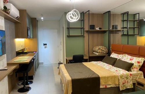 Guarulhos City Centre Apartment | Cozy Studio I Patteo Bosque Maia with Oceanfront Pool